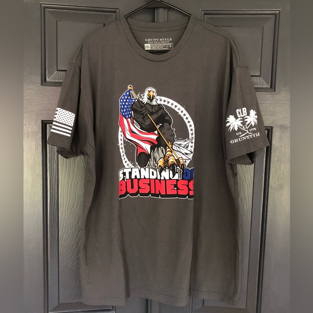 Grunt Style Club Exclusive 2025 XXL T-shirt Grey Standing On Business 2XL Mens